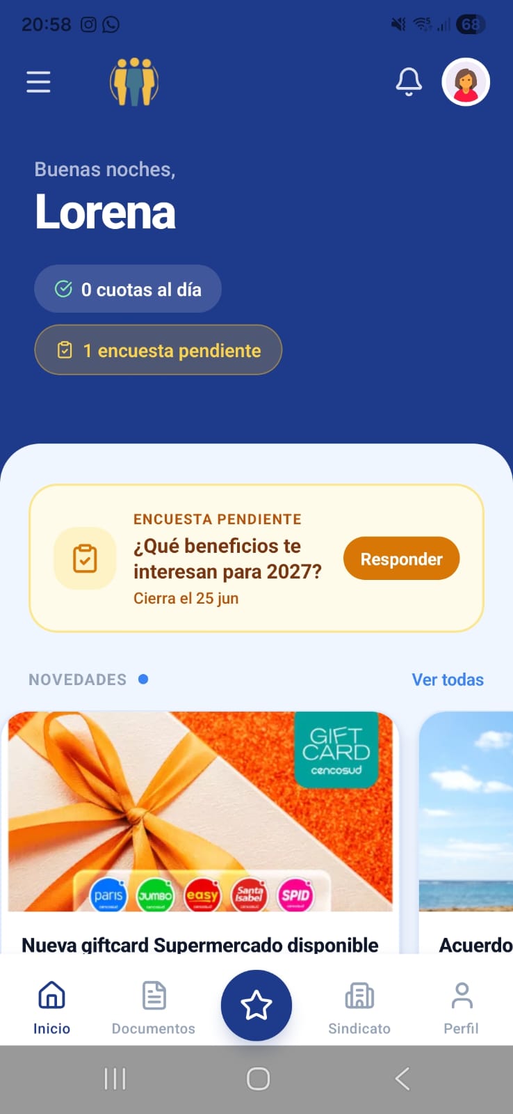 Inicio mobile GREMIUM